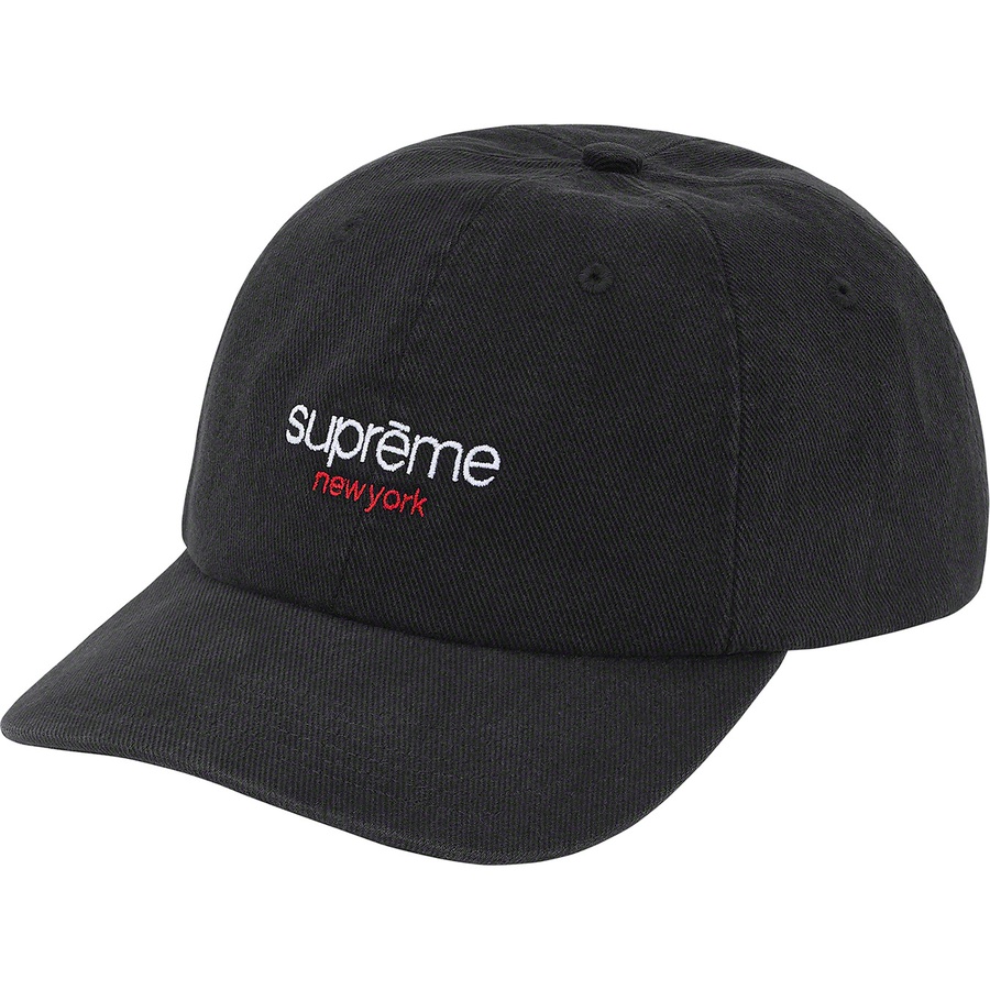 Supreme Classic Logo 6-Panel (SS21) - Black - $48