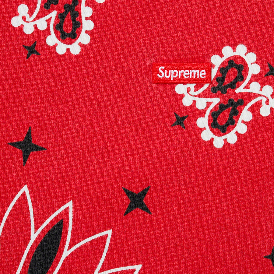 Supreme Small Box Tee (SS21) - Red Bandana - $58