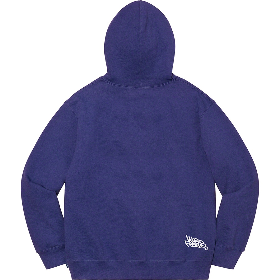 Supreme Handstyle Hooded Sweatshirt (SS21) - Washed Navy - $168