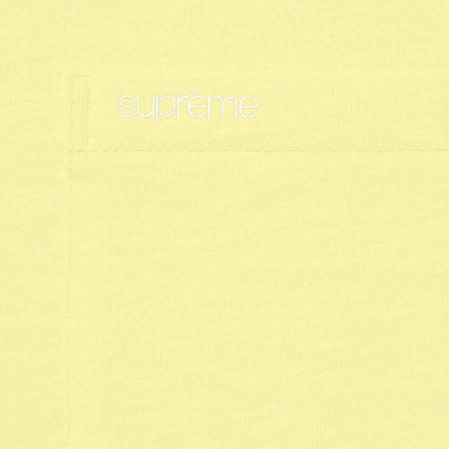 Supreme S S Pocket Tee (SS21) - Pale Yellow - $60