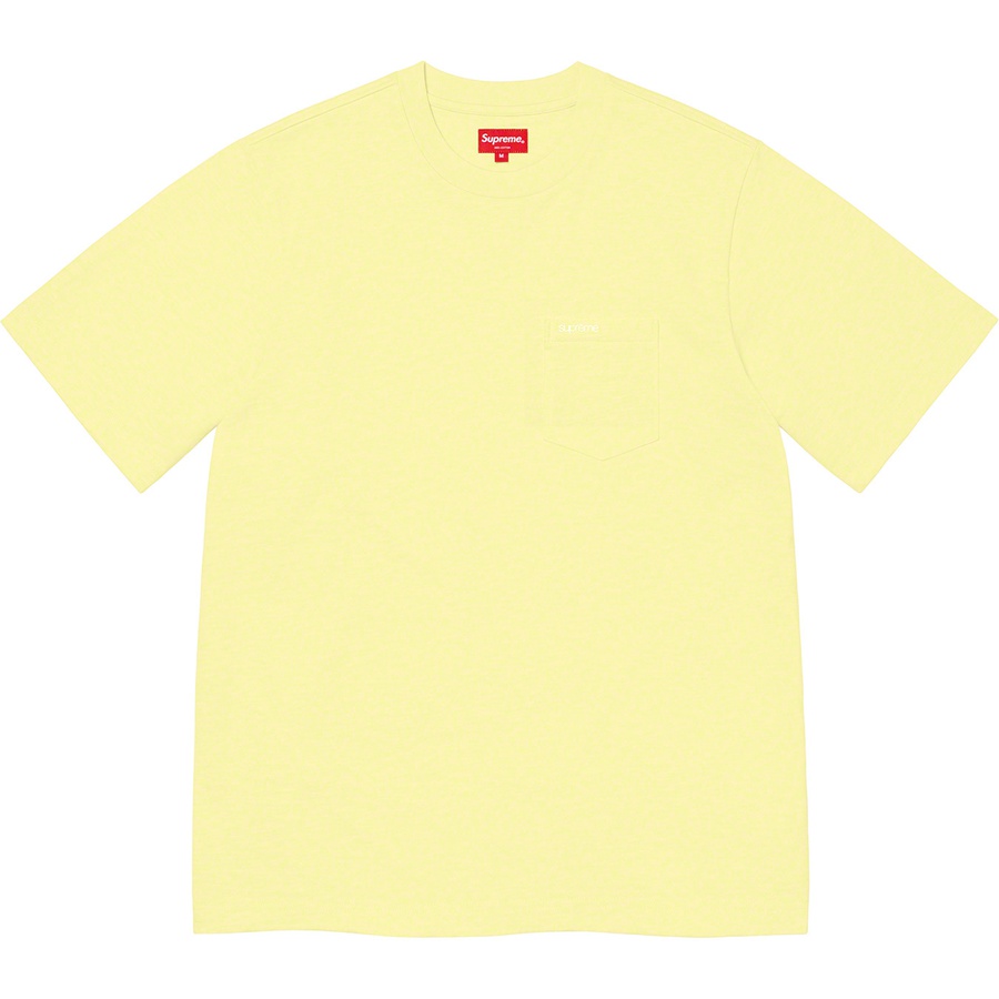 Supreme S S Pocket Tee (SS21) - Pale Yellow - $60