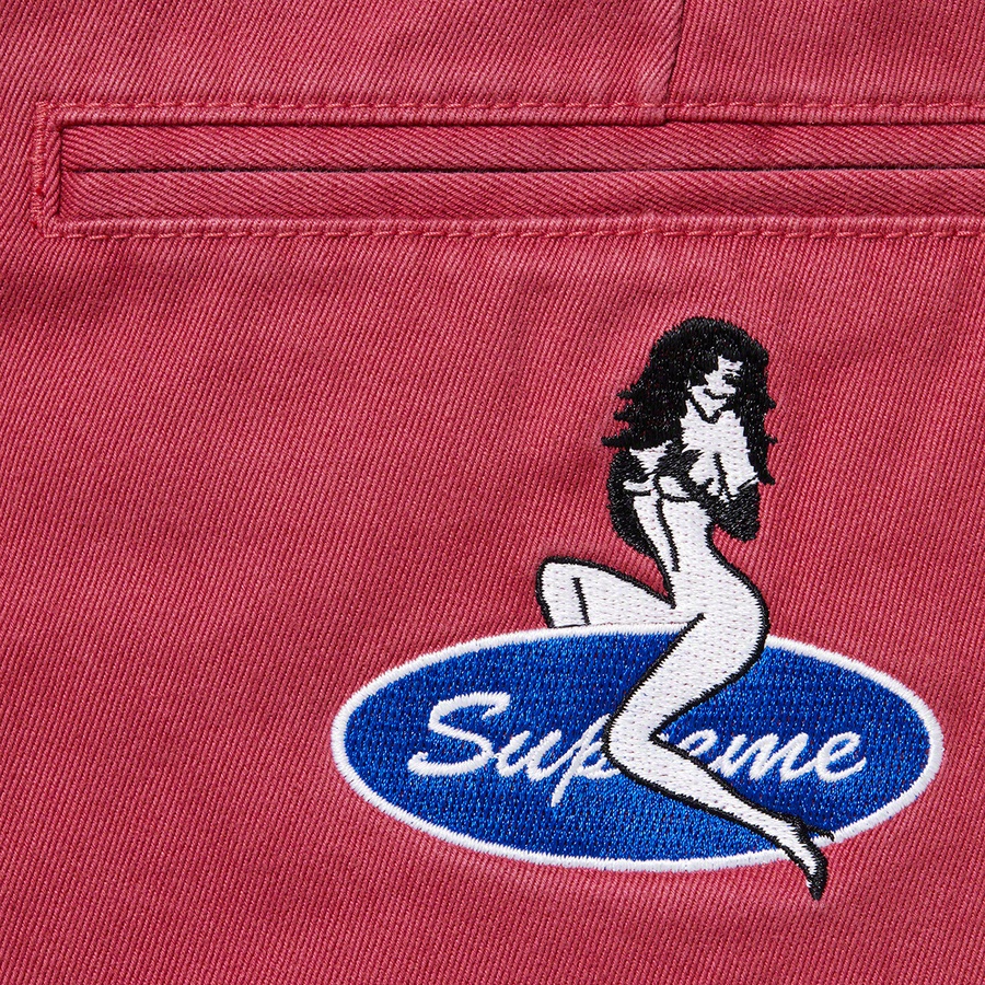 Supreme Pin Up Chino Pant (SS21) - Cardinal - $148