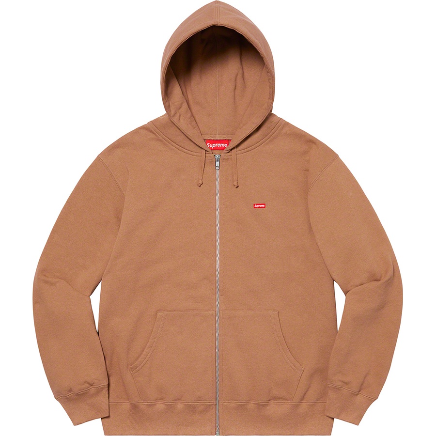 Supreme Small Box Zip Up Hooded Sweatshirt (SS21) - Brown - $158