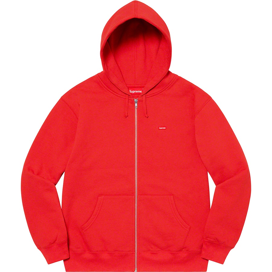Supreme Small Box Zip Up Hooded Sweatshirt (SS21) - Burnt Red - $158