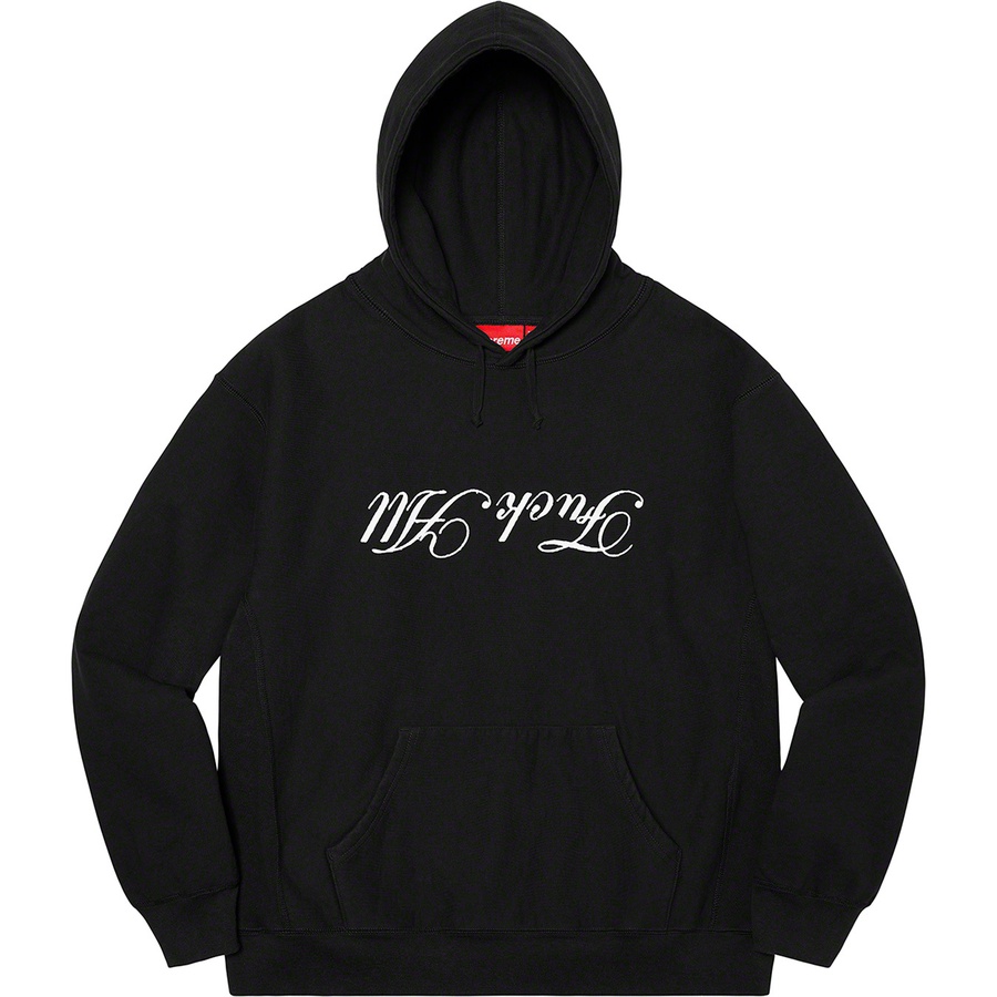 Supreme Jamie Reid Supreme Fuck All Hooded Sweatshirt (SS21) - Black - $158