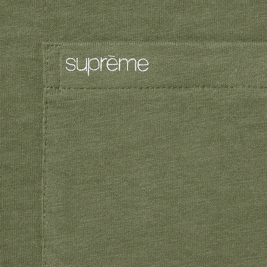 Supreme S S Pocket Tee (SS21) - Light Olive - $60
