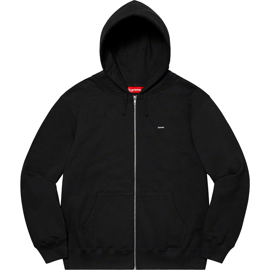 Supreme Small Box Zip Up Hooded Sweatshirt (SS21) - Black - $158
