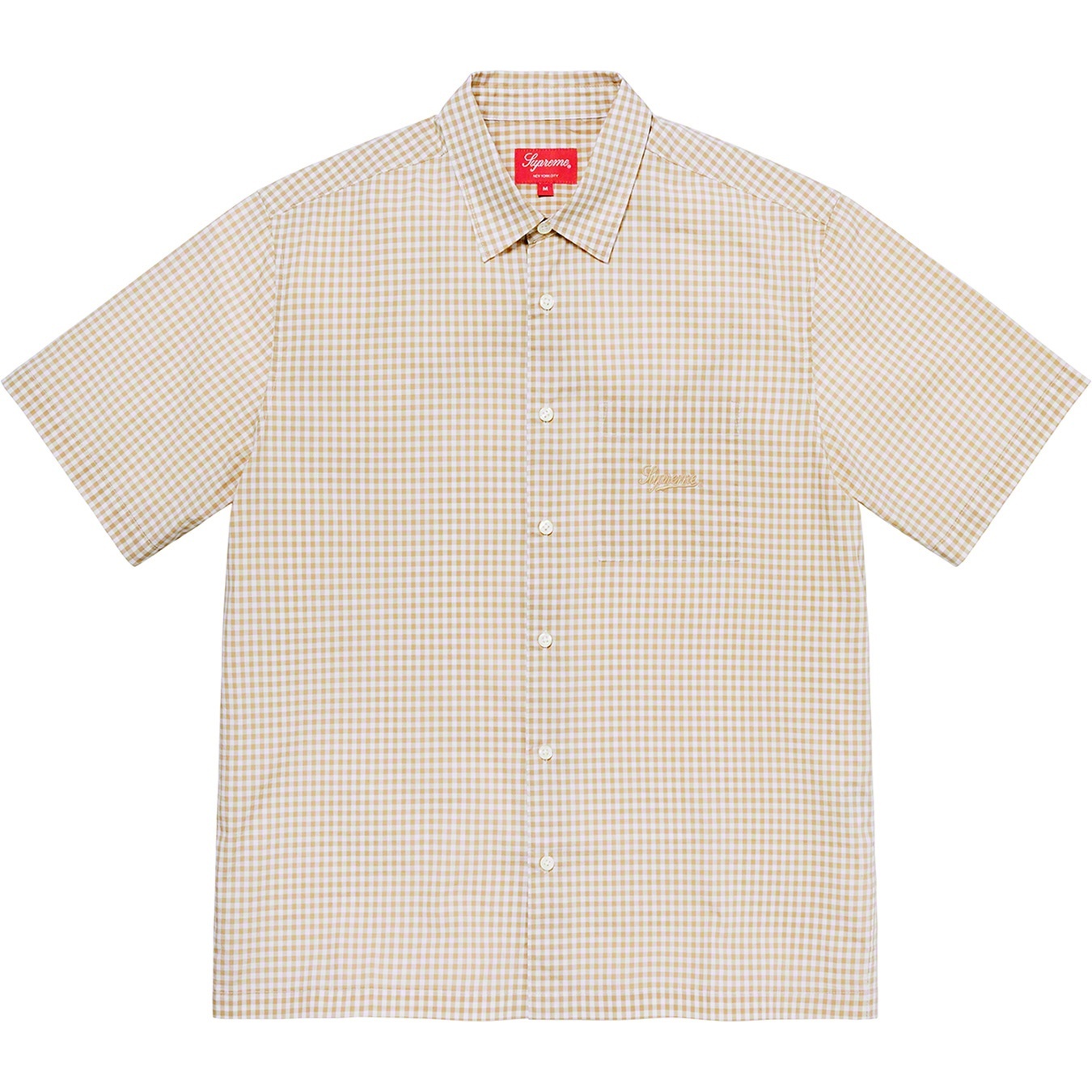 Supreme Gingham S S Shirt (SS21) - Tan - $128