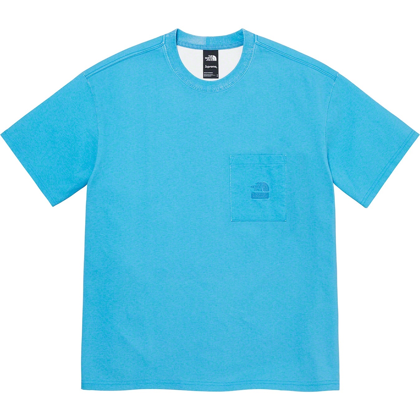 Supreme Supreme The North Face Pigment Printed Pocket Tee (SS21) - Turquoise - $60