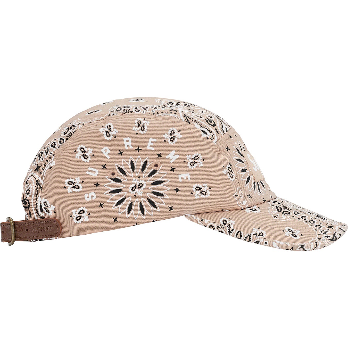 Supreme Bandana Camp Cap (SS21) - Tan - $48