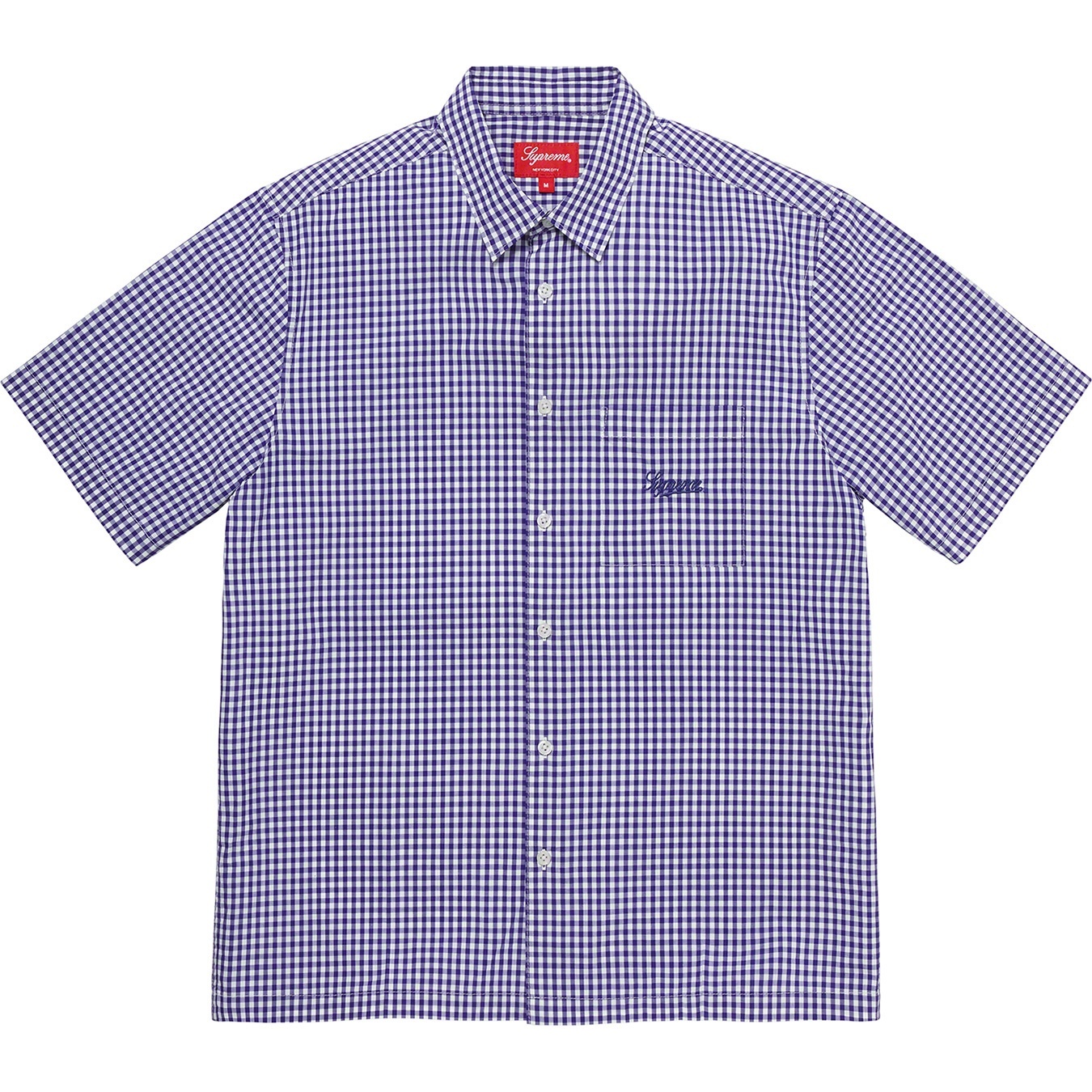 Supreme Gingham S S Shirt (SS21) - Navy - $128