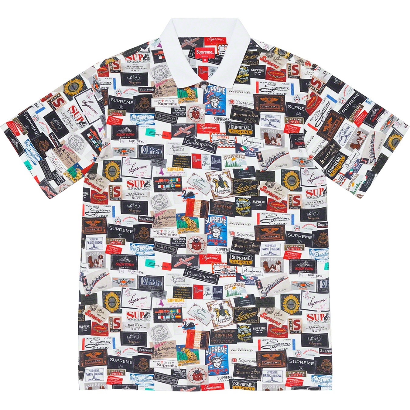 Supreme Labels Polo (SS21) - White - $110