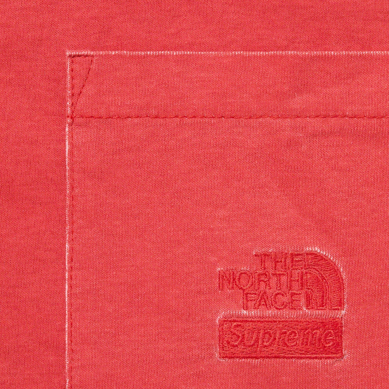 Supreme Supreme The North Face Pigment Printed Pocket Tee (SS21) - Red - $60