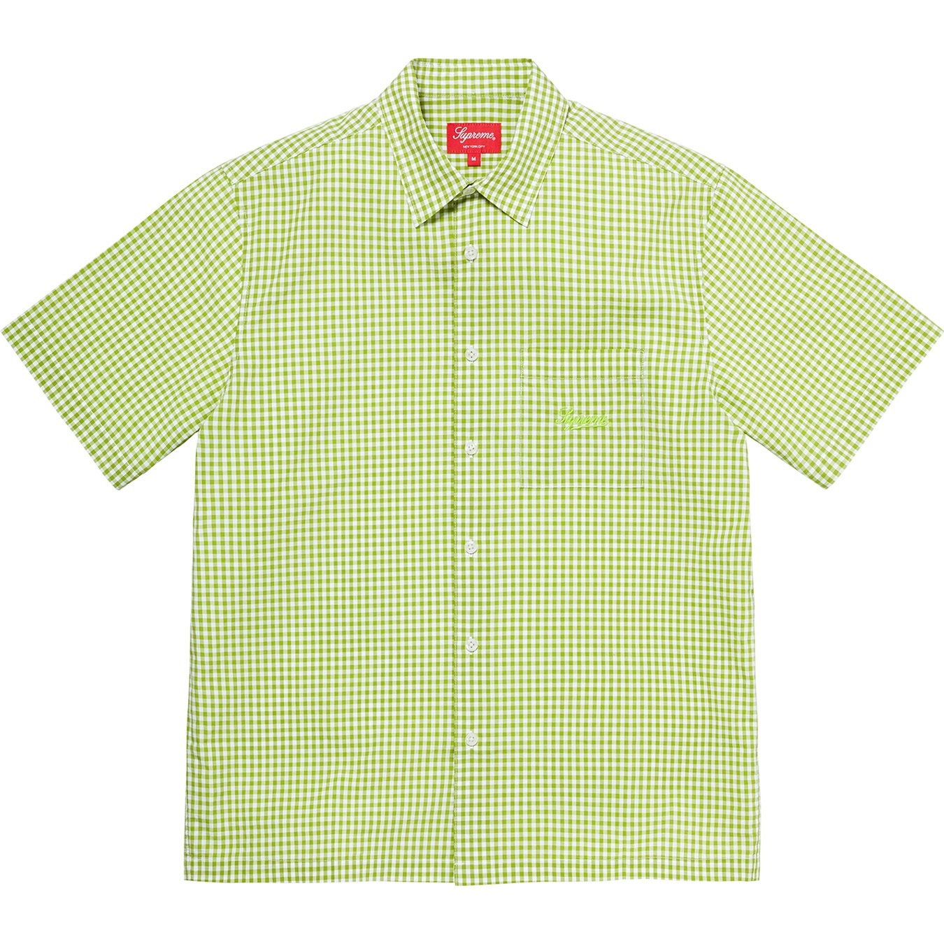Supreme Gingham S S Shirt (SS21) - Lime - $128