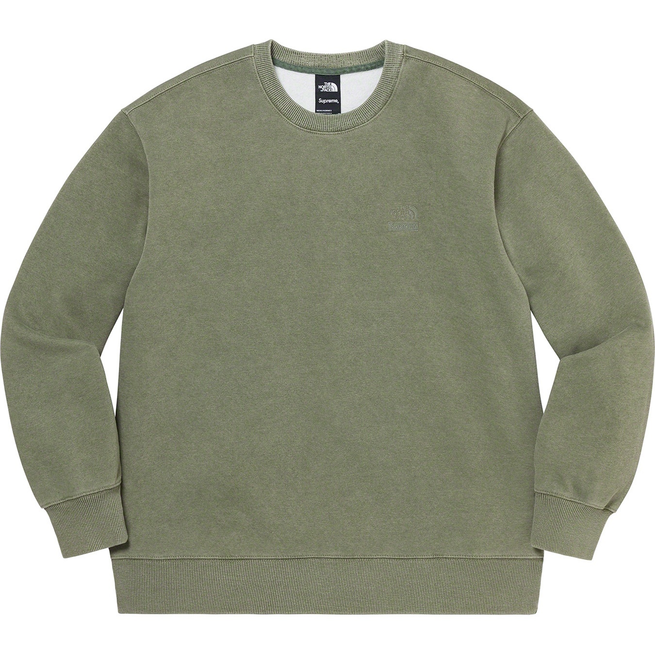 Supreme Supreme The North Face Pigment Printed Crewneck (SS21) - Olive - $138