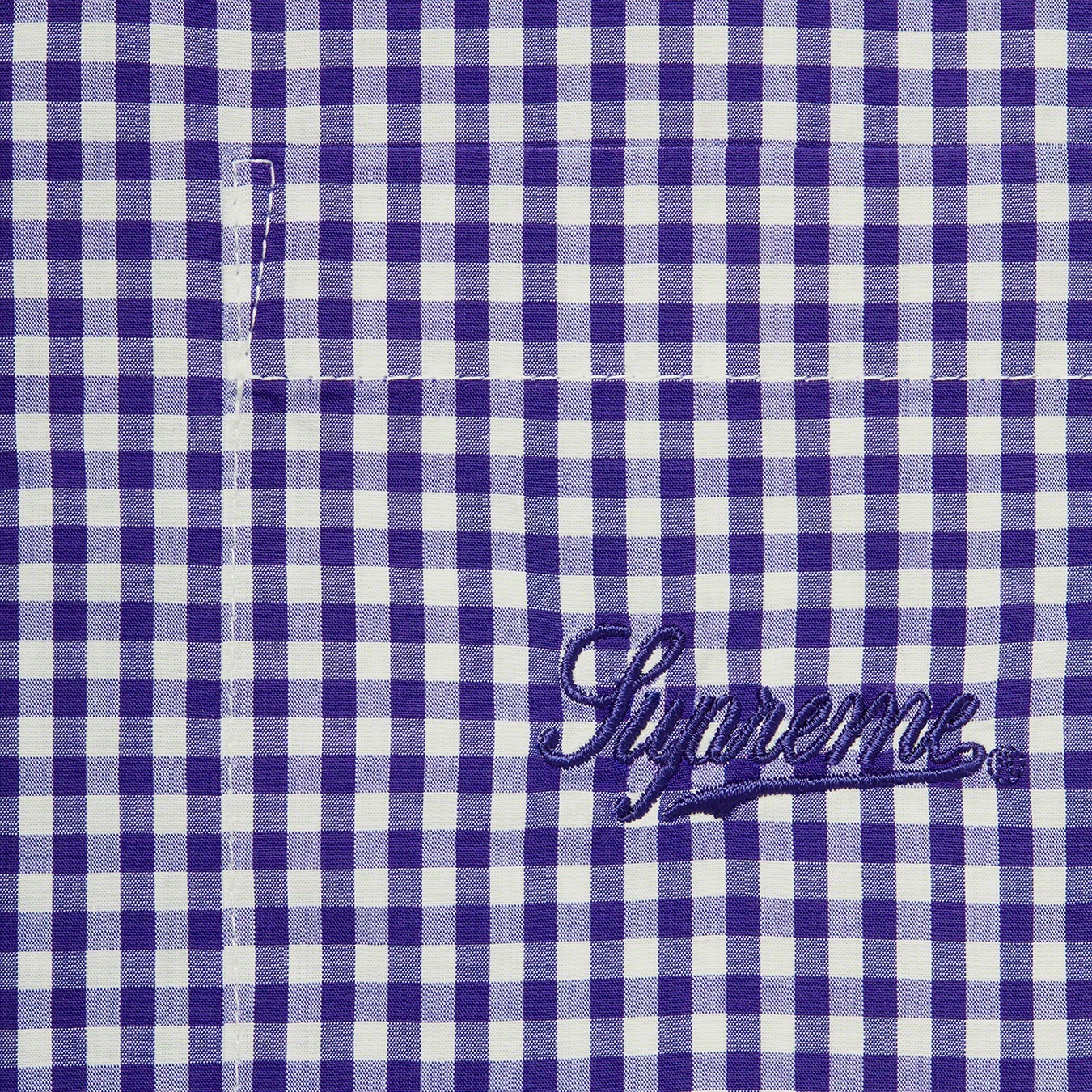 Supreme Gingham S S Shirt (SS21) - Navy - $128