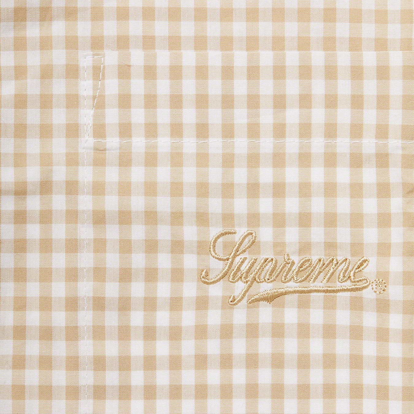 Supreme Gingham S S Shirt (SS21) - Tan - $128