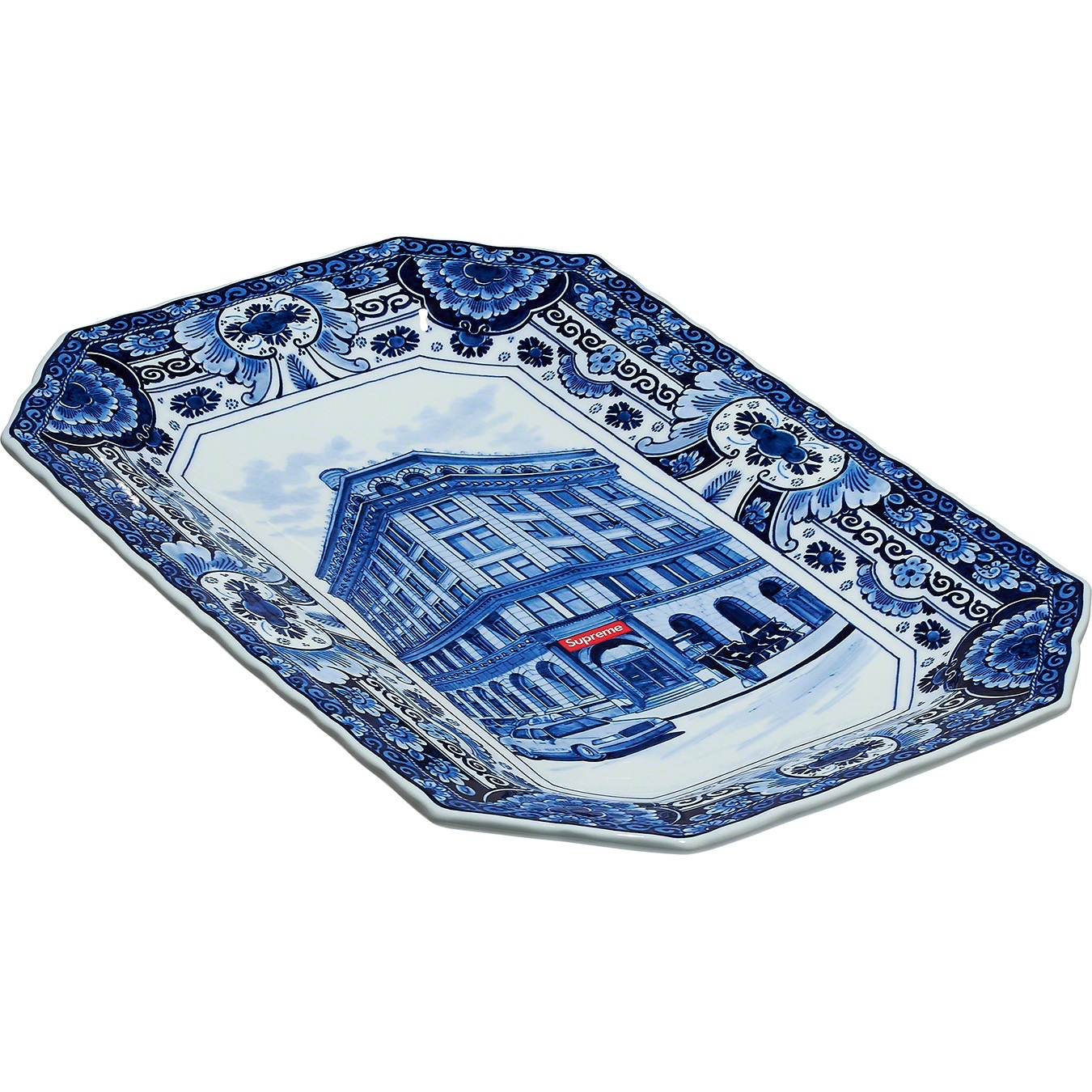 Supreme Supreme Royal Delft Hand-Painted 190 Bowery Large Plate (SS21) - Blue - $3998