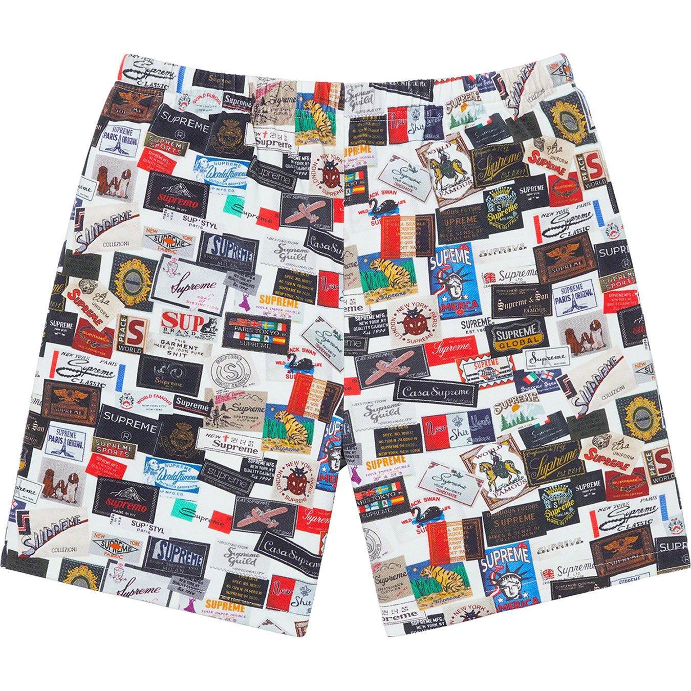 Supreme Labels Pique Short (SS21) - White - $110