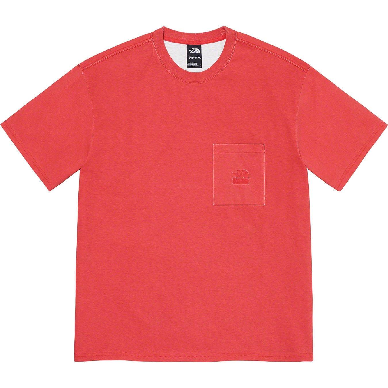 Supreme Supreme The North Face Pigment Printed Pocket Tee (SS21) - Red - $60