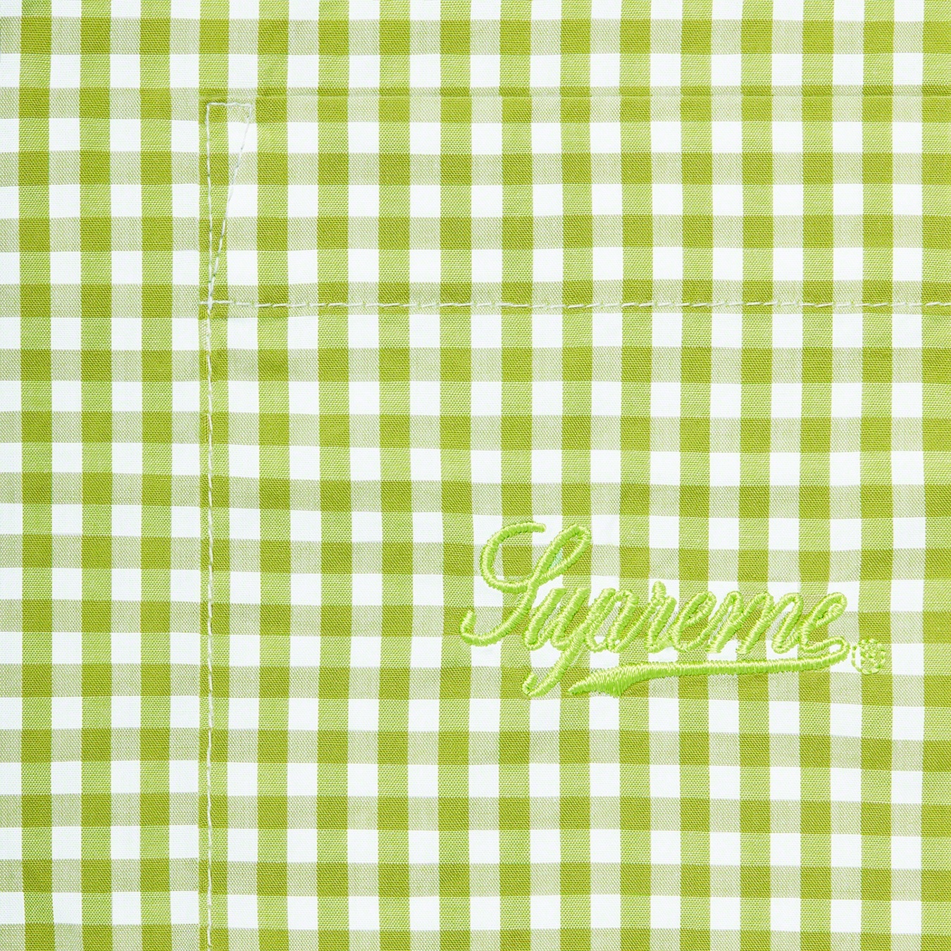 Supreme Gingham S S Shirt (SS21) - Lime - $128