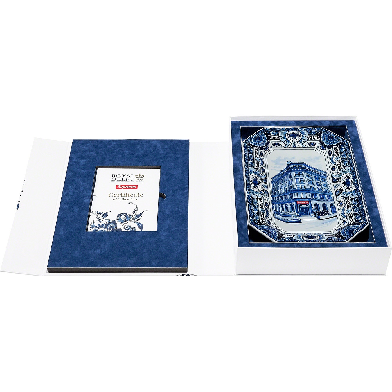 Supreme Supreme Royal Delft Hand-Painted 190 Bowery Large Plate (SS21) - Blue - $3998