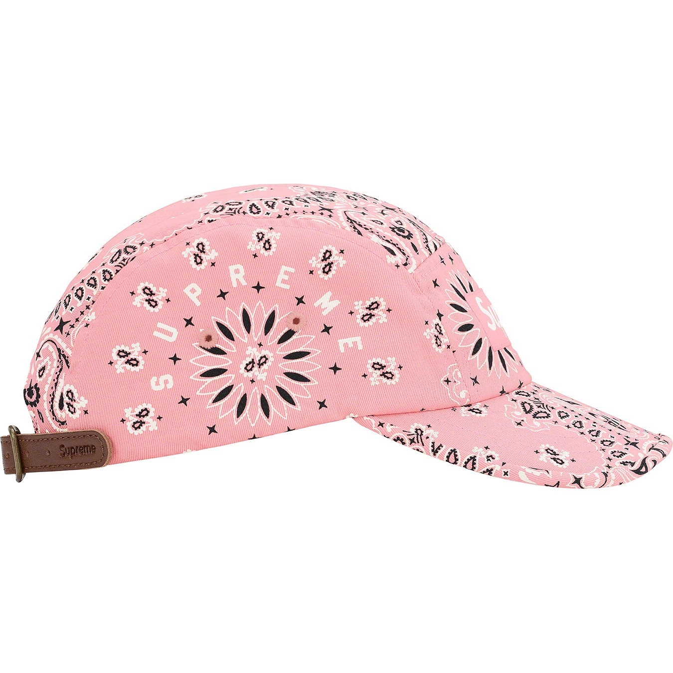Supreme Bandana Camp Cap (SS21) - Pink - $48