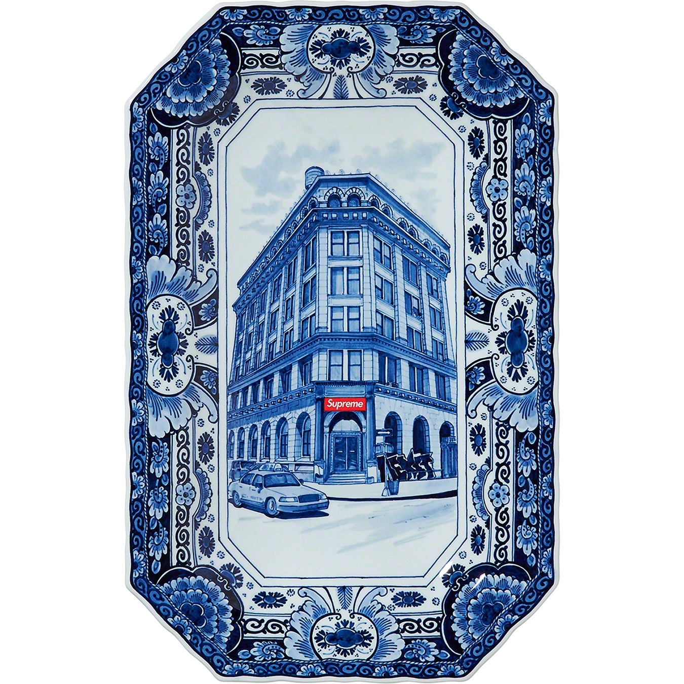Supreme Supreme Royal Delft Hand-Painted 190 Bowery Large Plate (SS21) - Blue - $3998