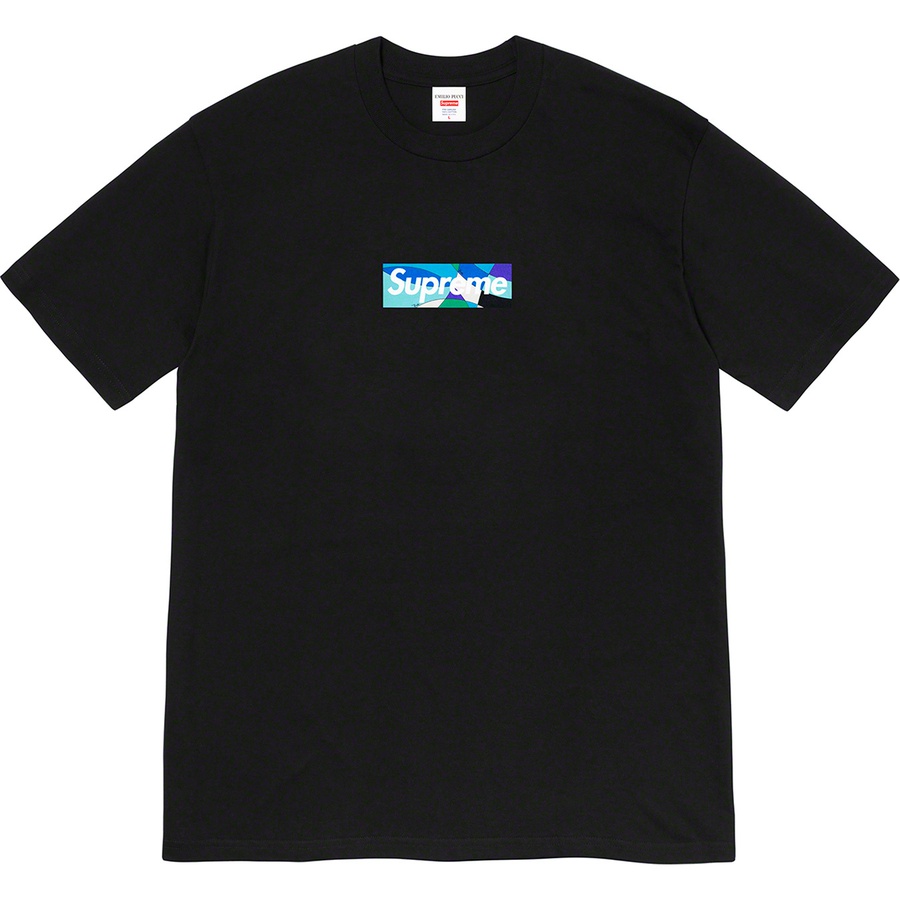 Supreme Supreme Emilio Pucci Box Logo Tee (SS21) - Black/Blue - $54