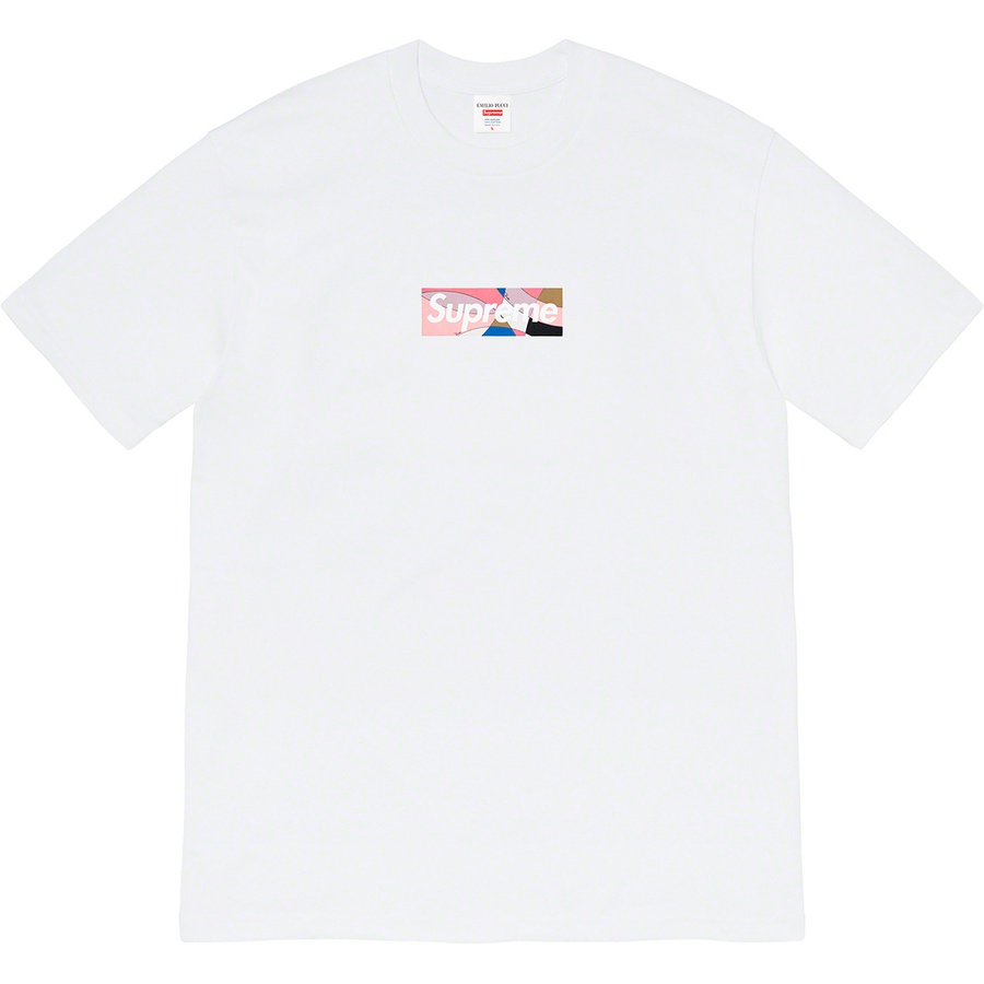 Supreme Supreme Emilio Pucci Box Logo Tee (SS21) - White/Dusty Pink - $54
