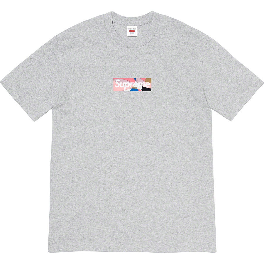 Supreme Supreme Emilio Pucci Box Logo Tee (SS21) - Heather Grey/Dusty Pink - $54