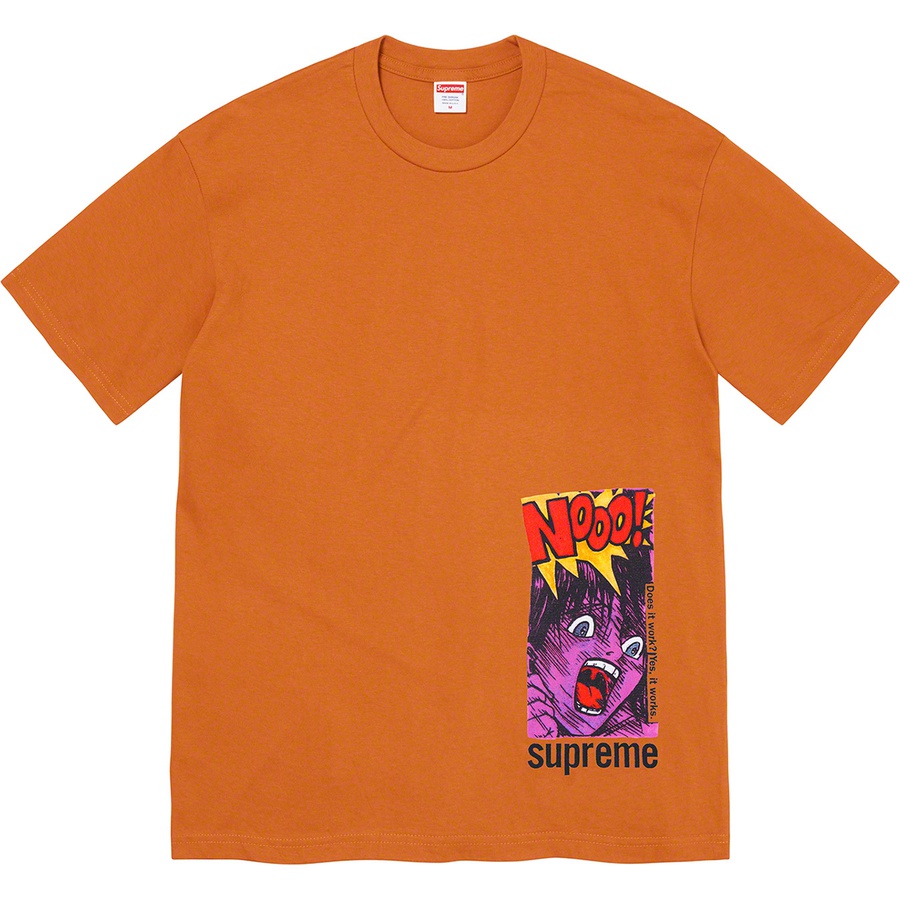 Supreme Does It Work Tee (SS21) - Burnt Orange - $38