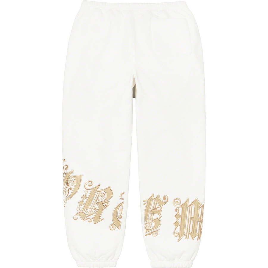 Supreme Old English Wrap Sweatpant (SS21) - White - $148
