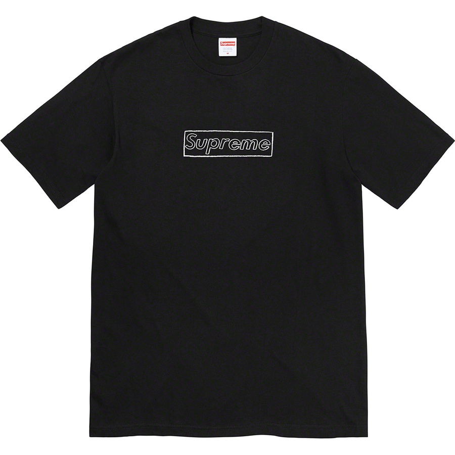 Supreme KAWS Chalk Logo Tee (SS21) - Black - $38