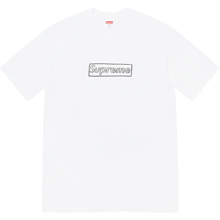 Supreme KAWS Chalk Logo Tee (SS21) - White - $38