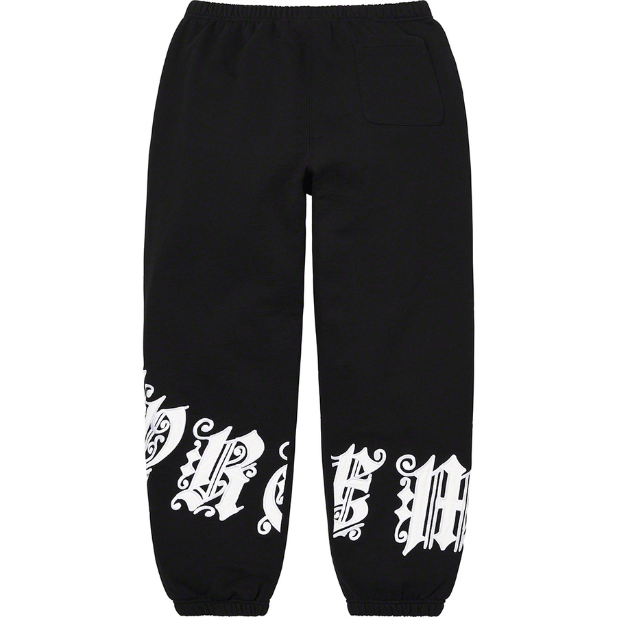 Supreme Old English Wrap Sweatpant (SS21) - Black - $148