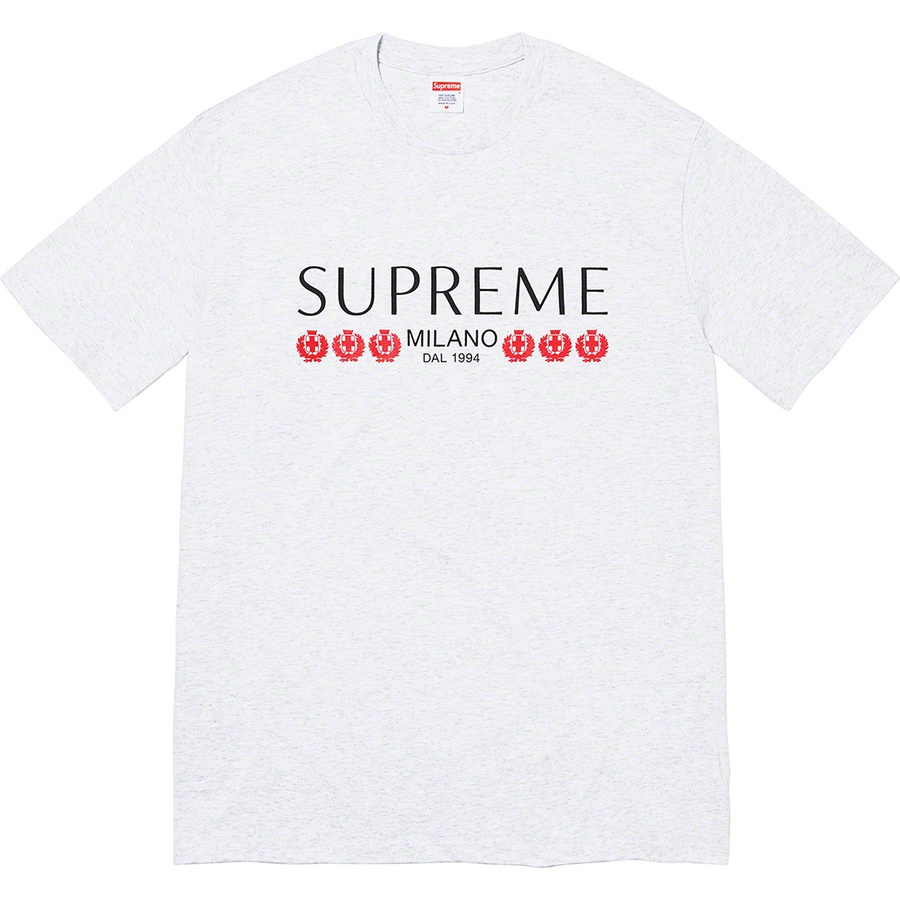 Supreme Milano Tee (SS21) - Ash Grey - $38