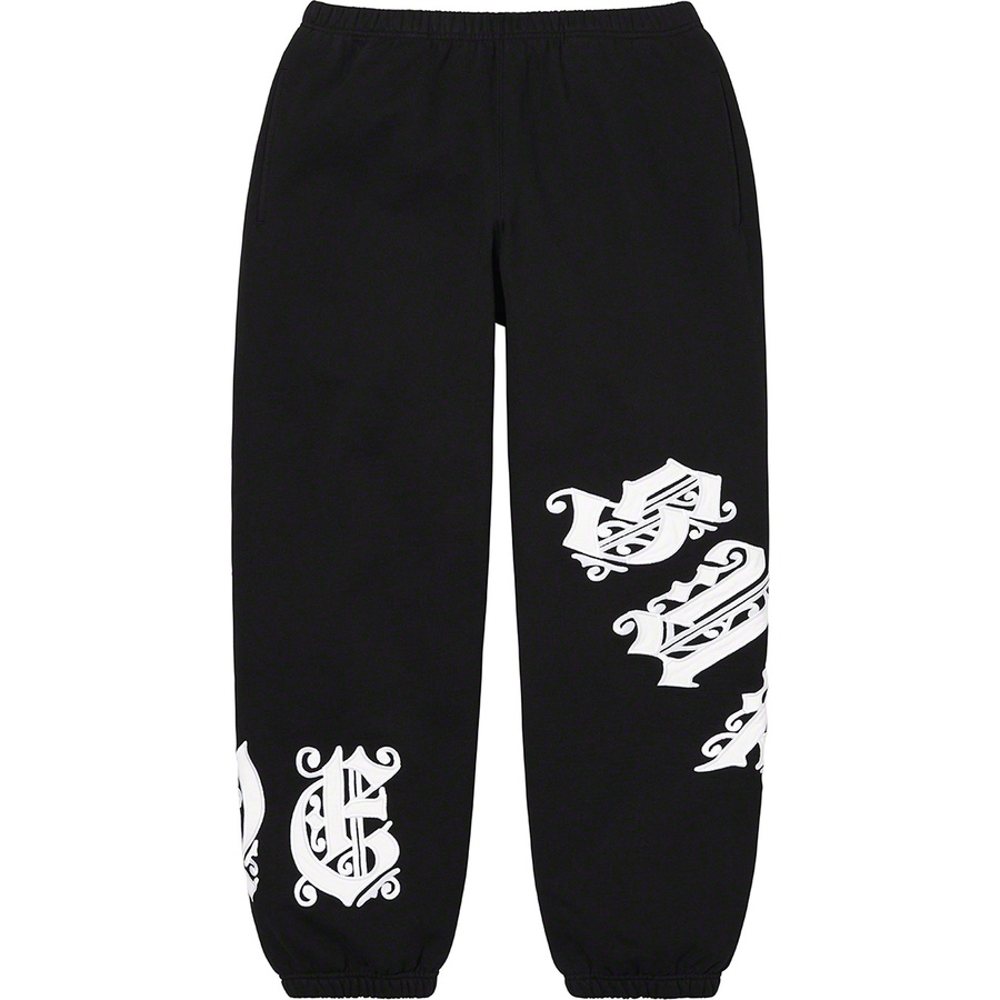 Supreme Old English Wrap Sweatpant (SS21) - Black - $148
