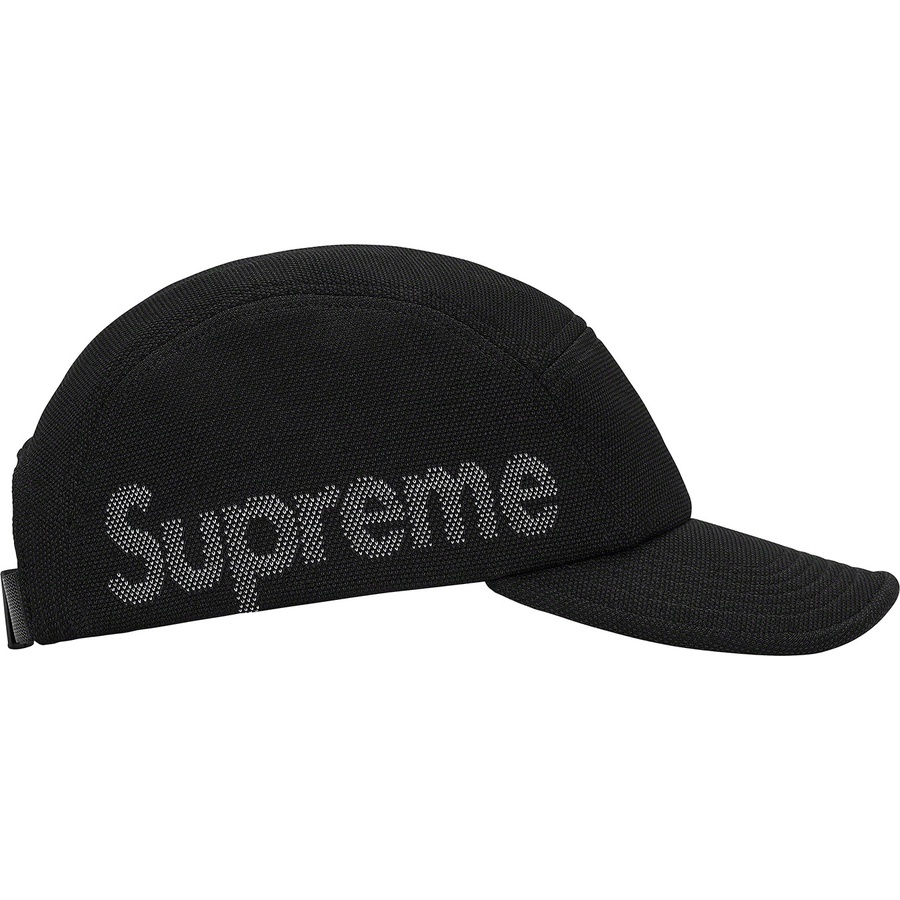 Supreme Jacquard Pique Camp Cap (SS21) - Black - $54