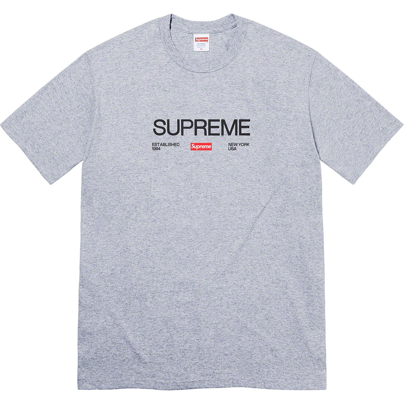 Supreme Est. 1994 Tee (FW21) - Heather Grey - $38