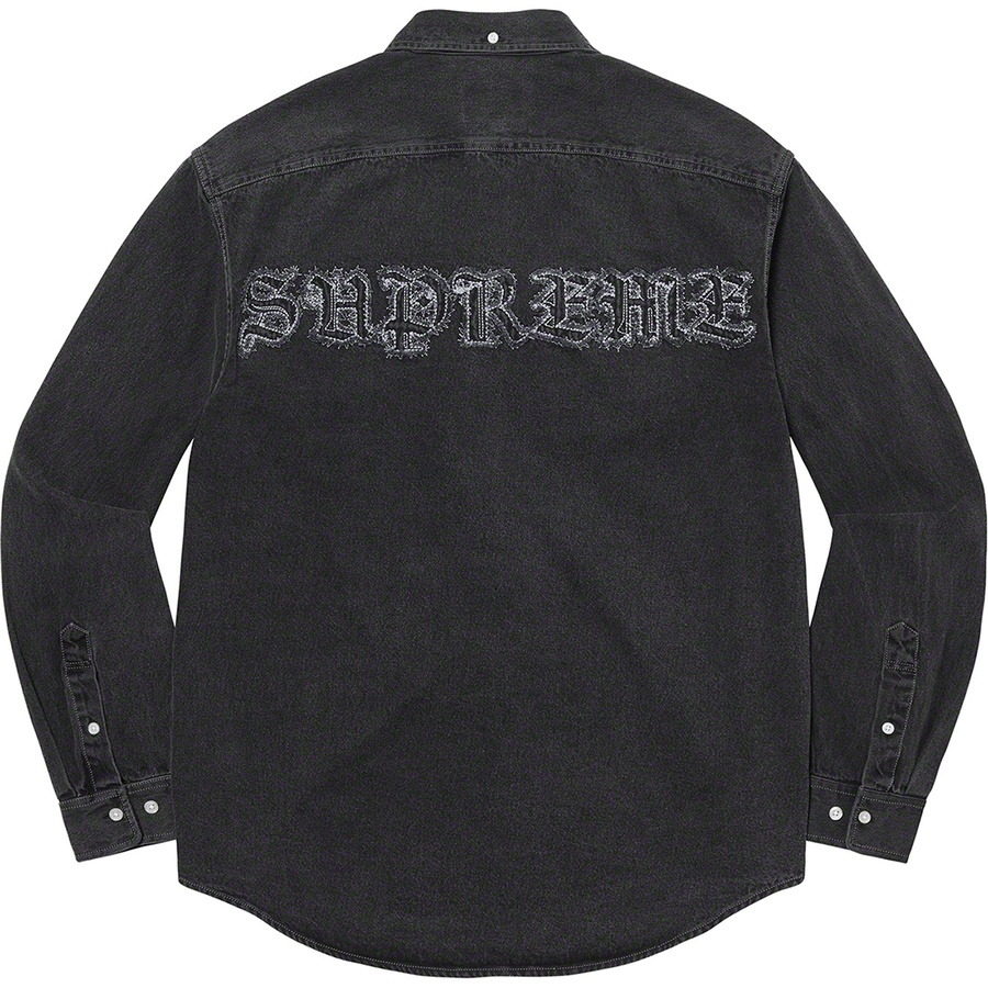 Supreme Appliqué Denim Shirt (FW21) - Black - $138