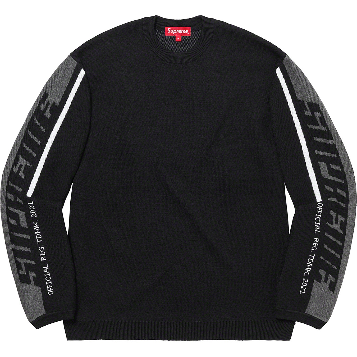 Supreme Sleeve Stripe Sweater (FW21) - Black - $138