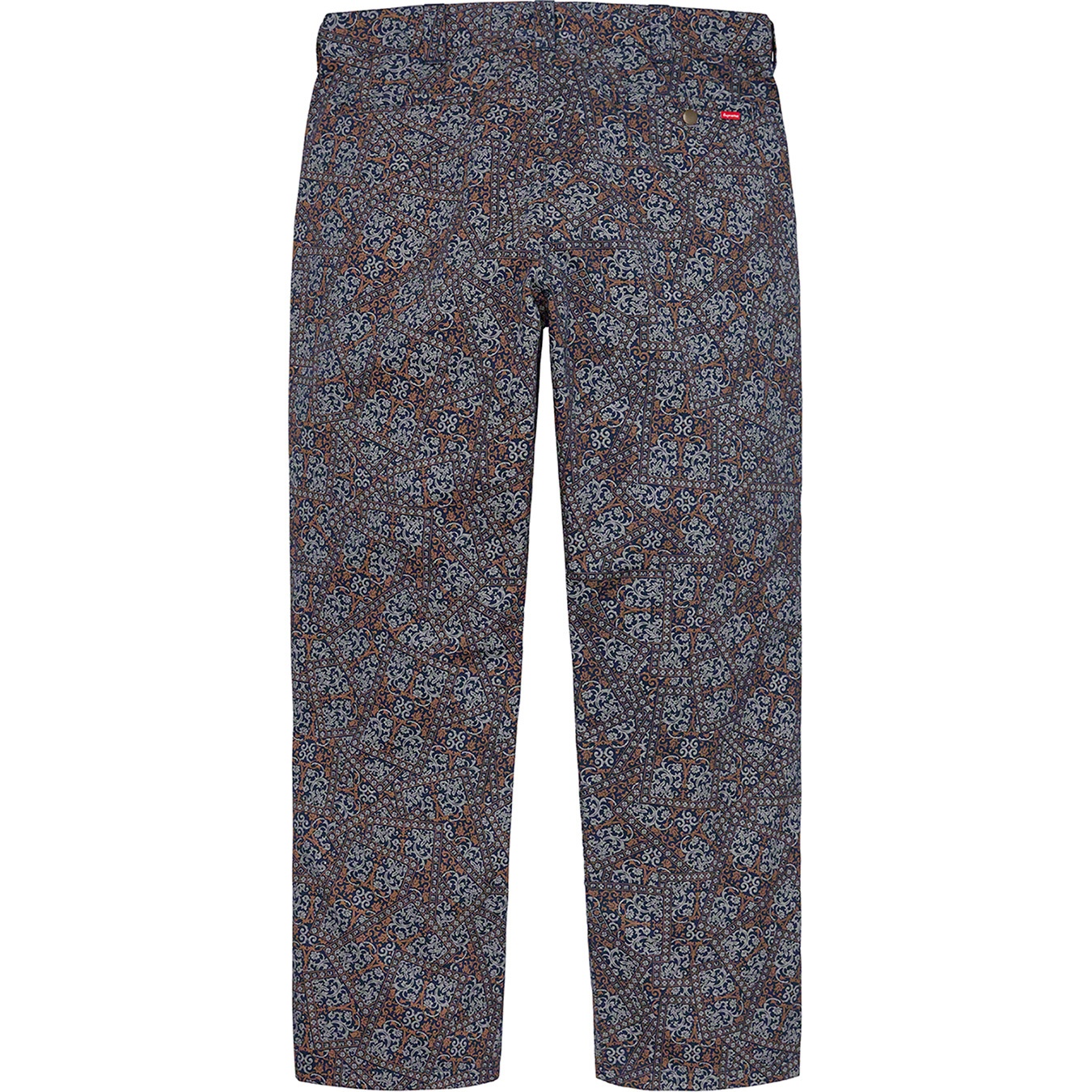 Supreme Work Pant (FW21) - Light Navy Floral Cards - $118