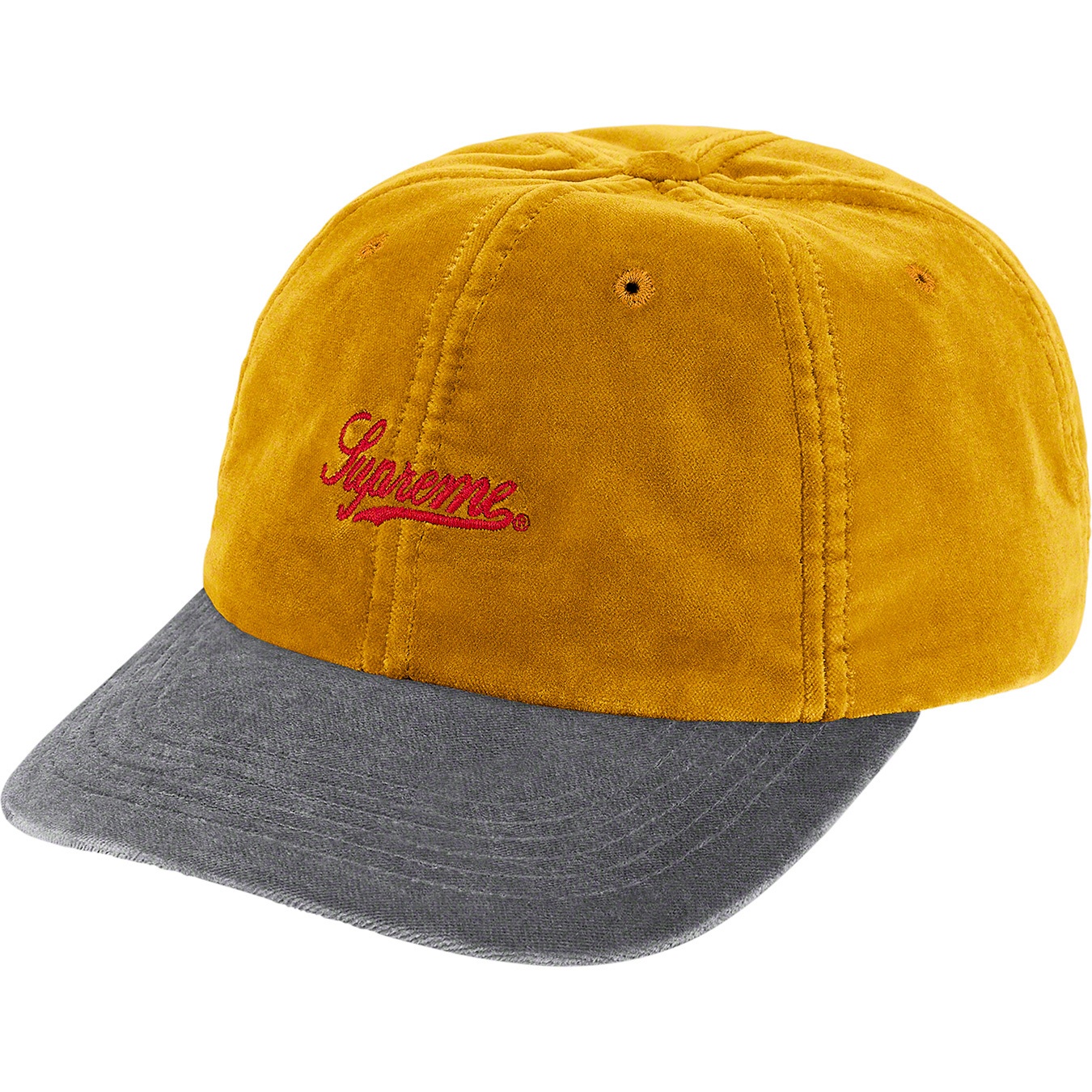 Supreme Velvet 2-Tone 6-Panel (FW21) - Gold - $54