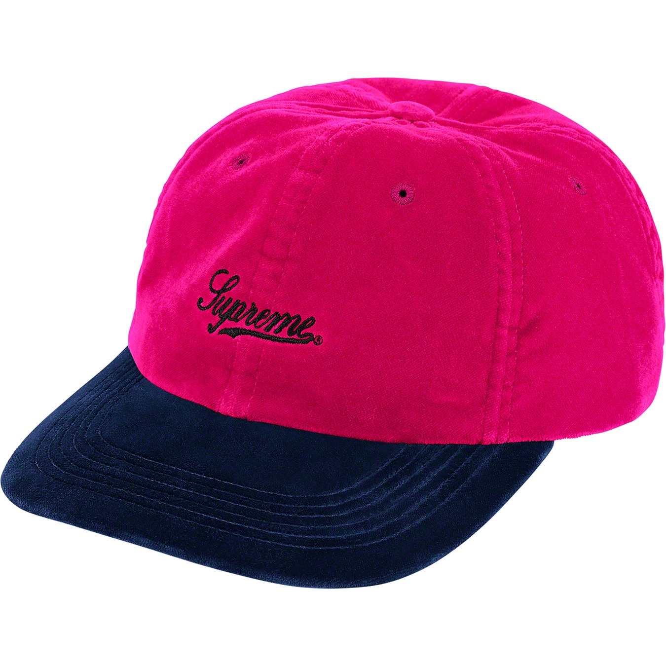 Supreme Velvet 2-Tone 6-Panel (FW21) - Magenta - $54