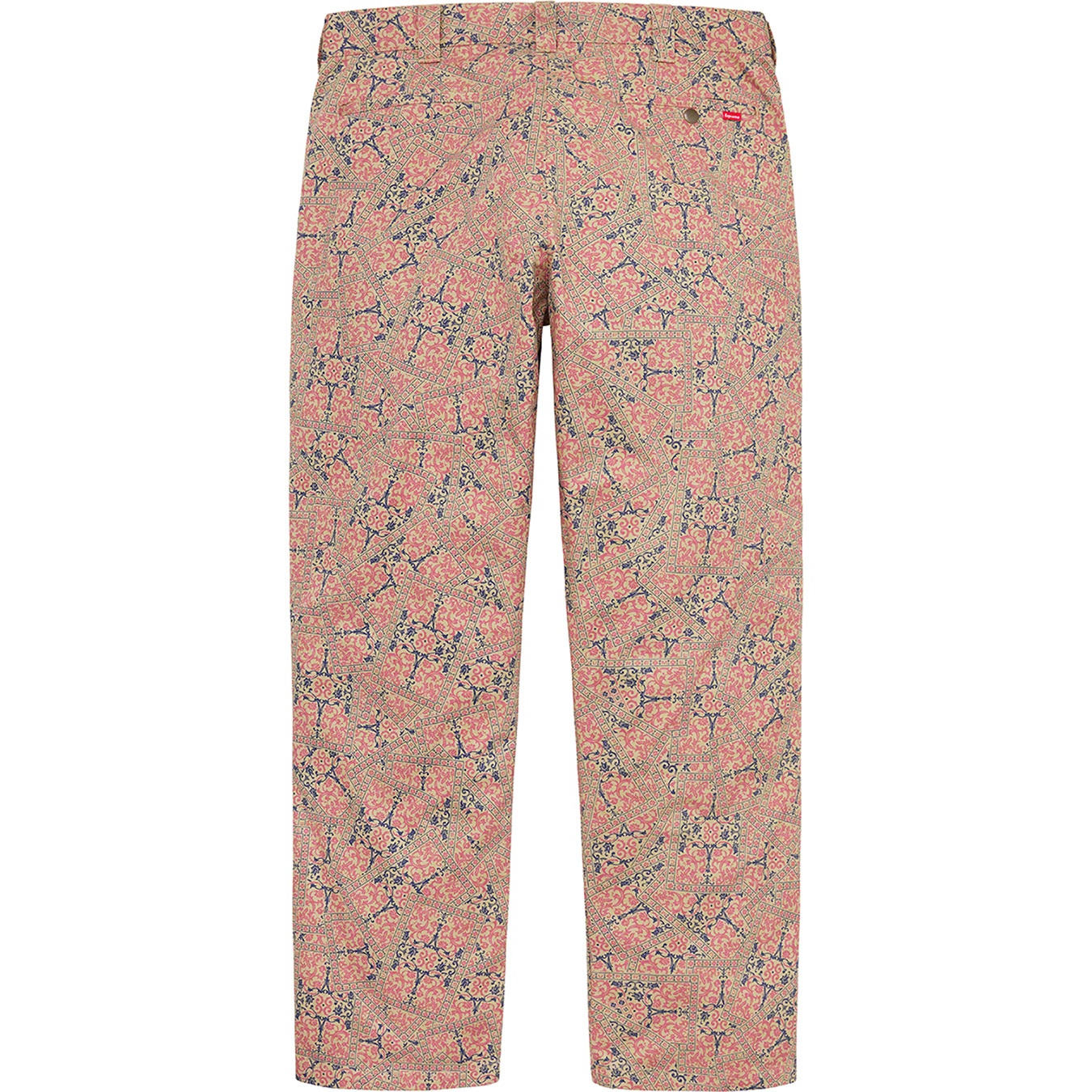 Supreme Work Pant (FW21) - Khaki Floral Cards - $118