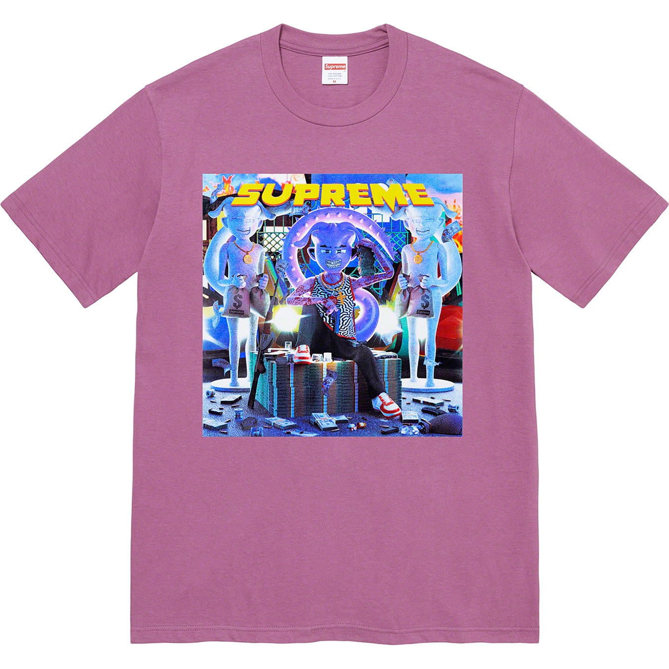 Supreme Richest Tee (FW21) - Plum - $38