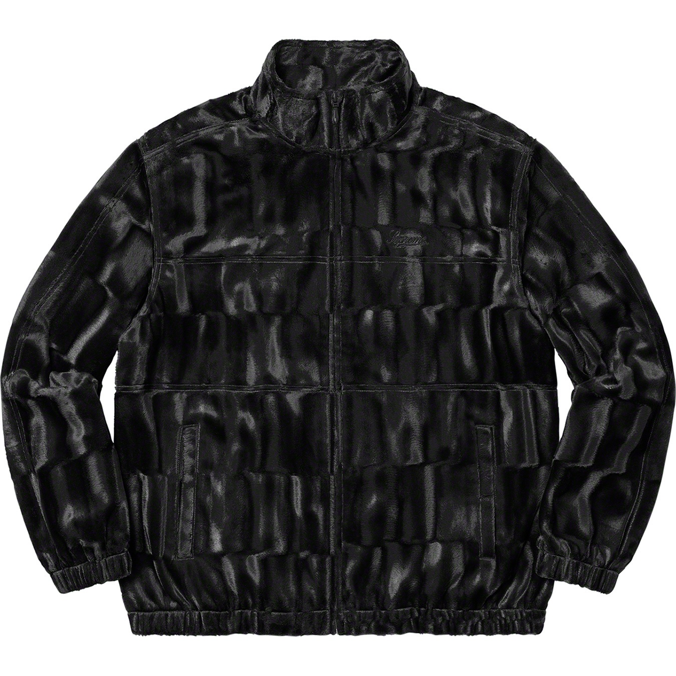 Supreme Velour Track Jacket (FW21) - Black - $138