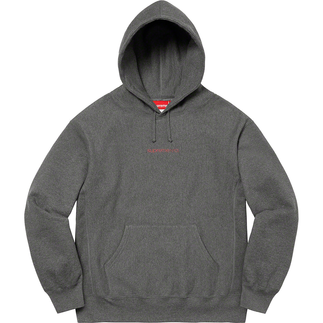 Supreme Number One Hooded Sweatshirt (FW21) - Charcoal - $168