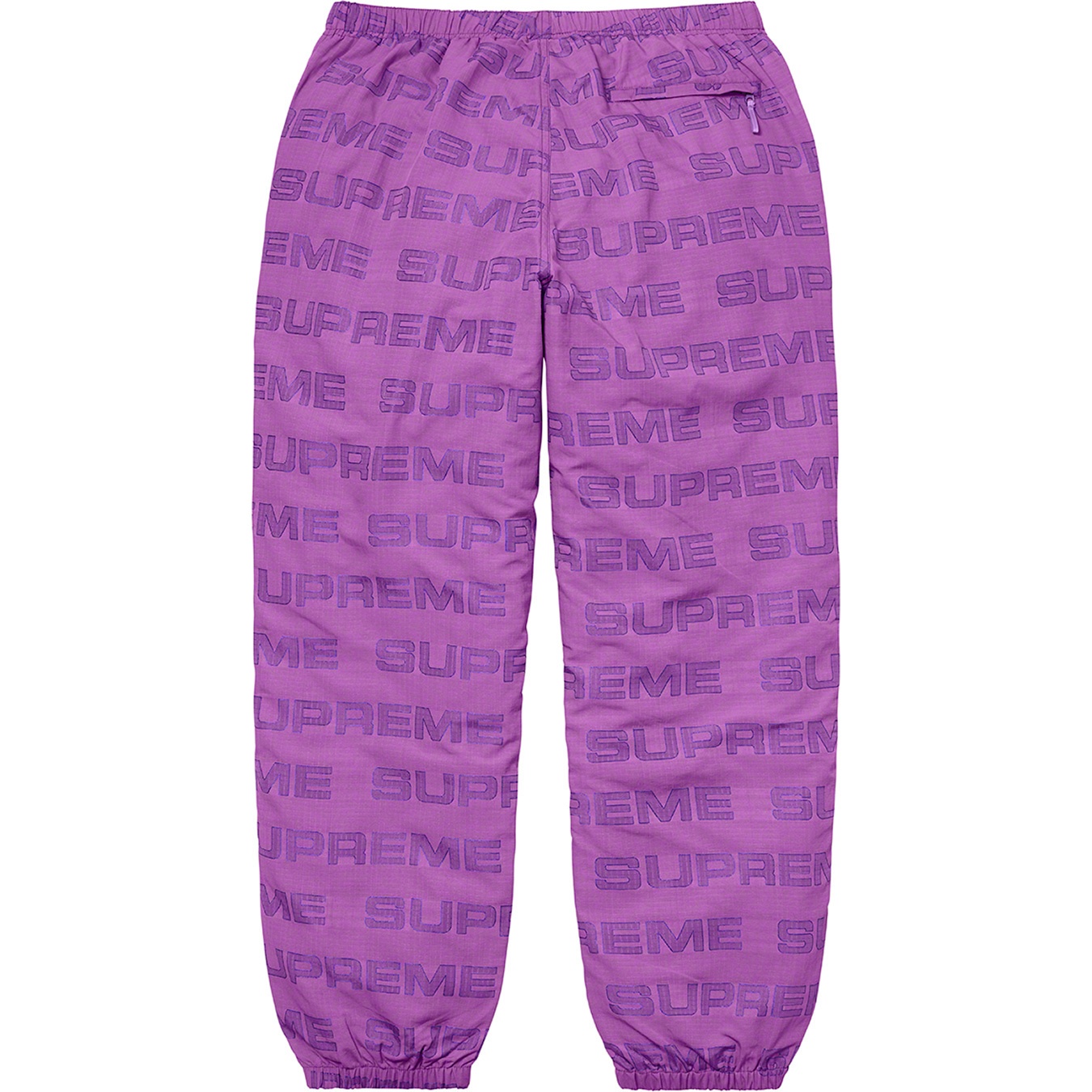 Supreme Logo Ripstop Track Pant (FW21) - Purple - $138